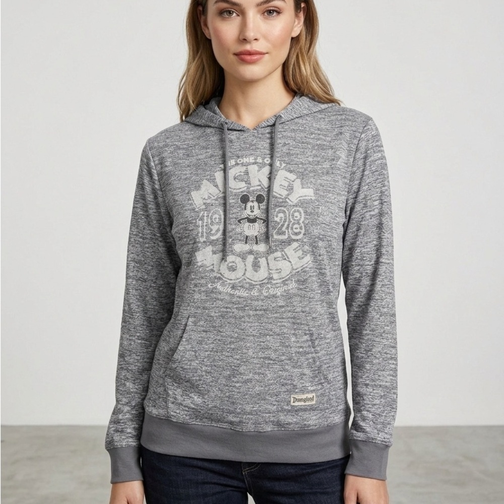 Disney Women's Heather Gray Mickey Hoodie